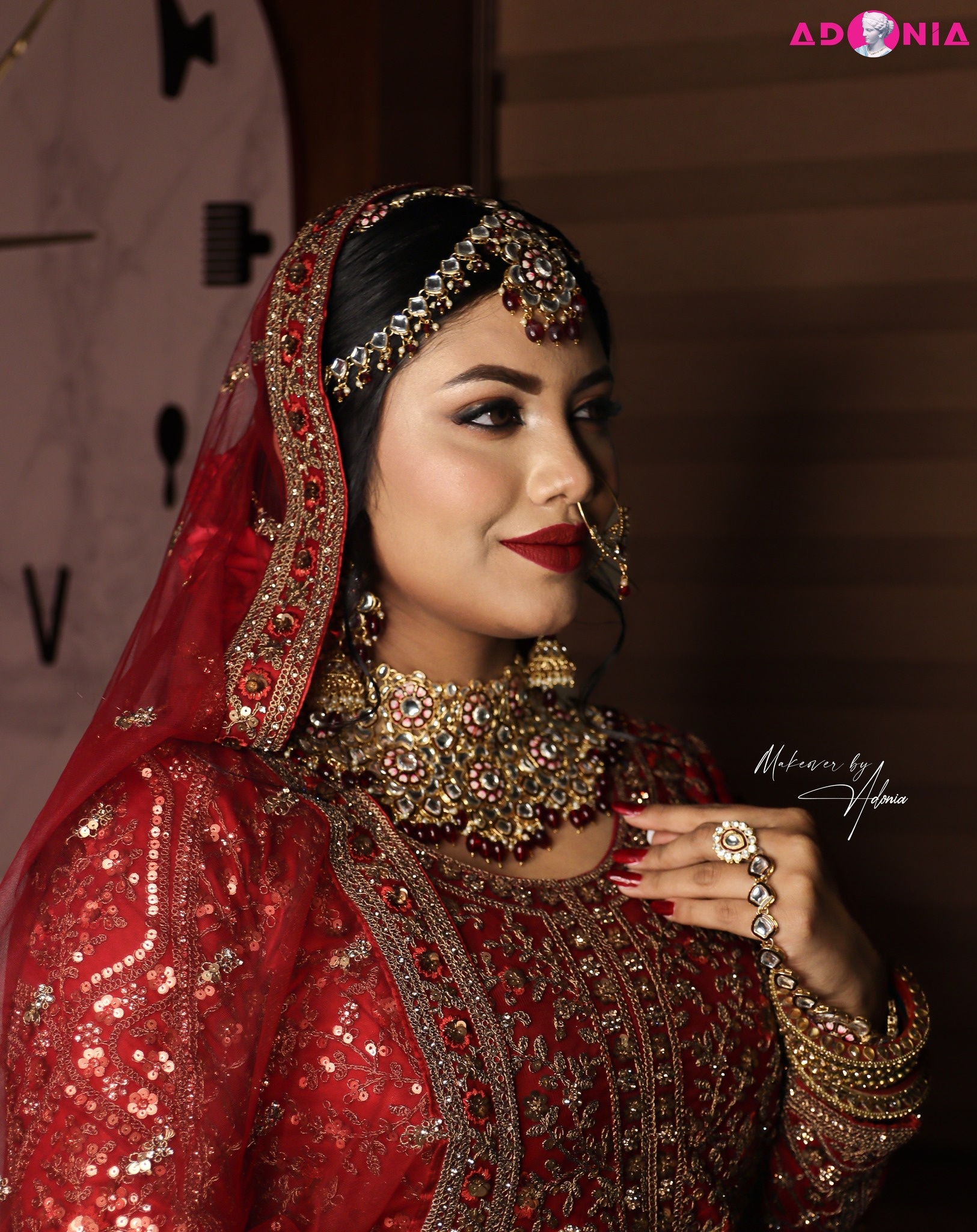 Experience a premium Yellow Bridal Night Makeover at Adonia Women’s Parlour  in Dhaka. Our expert bridal makeup artists create elegant, long-lasting bridal looks with flawless skin finish, glamorous eye makeup, and luxurious styling for weddings, receptio