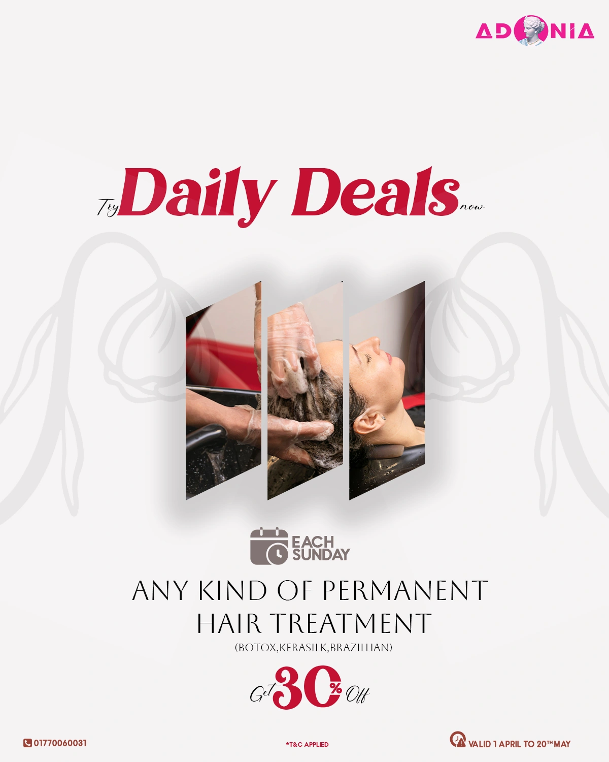 Sunday Special: 30% Off Permanent Hair Treatments