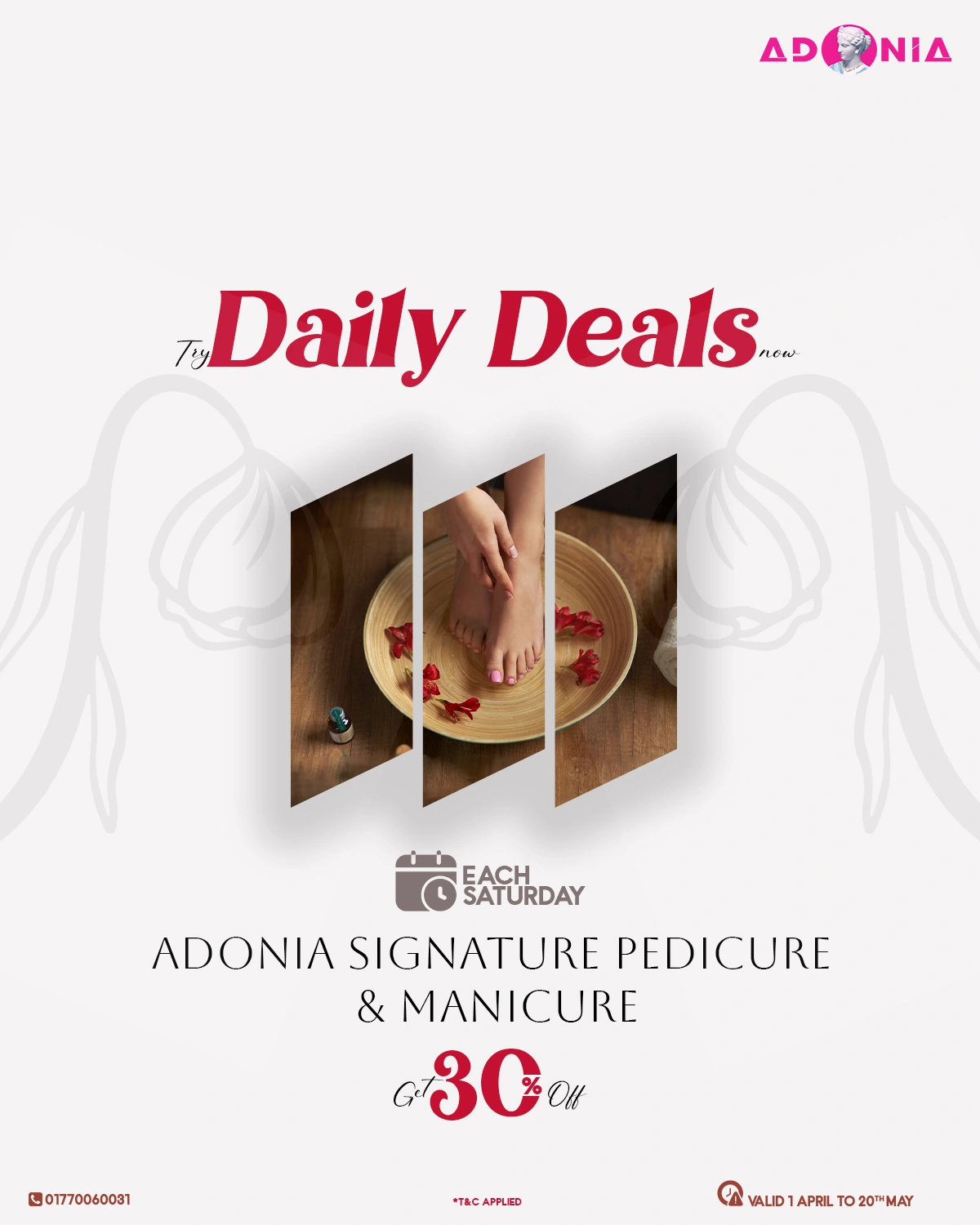 Saturday Relax Offer: 30% Off Signature Pedicure & Manicure