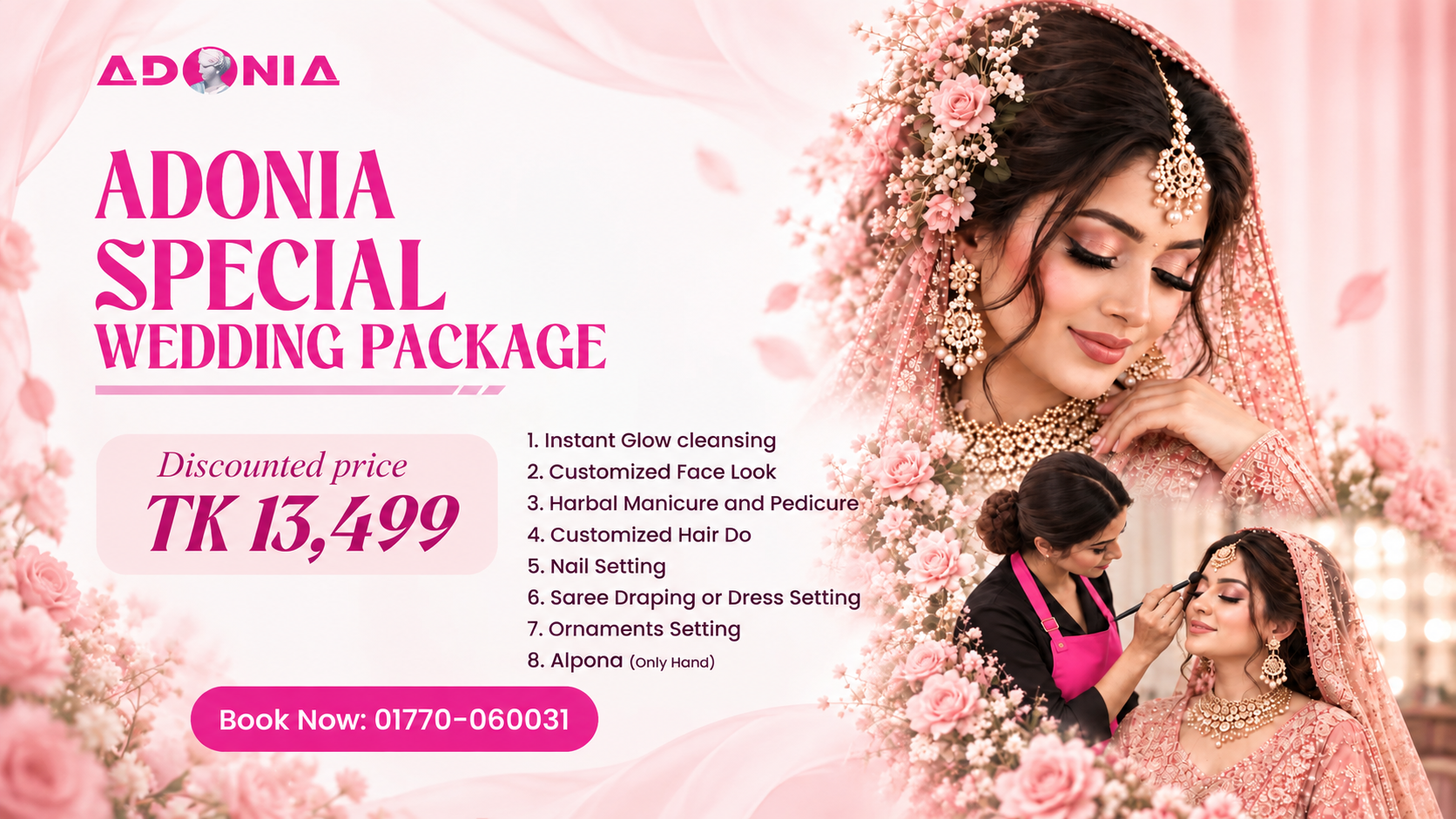 ADONIA Special Wedding Package – Complete Bridal Look at Tk 13,499