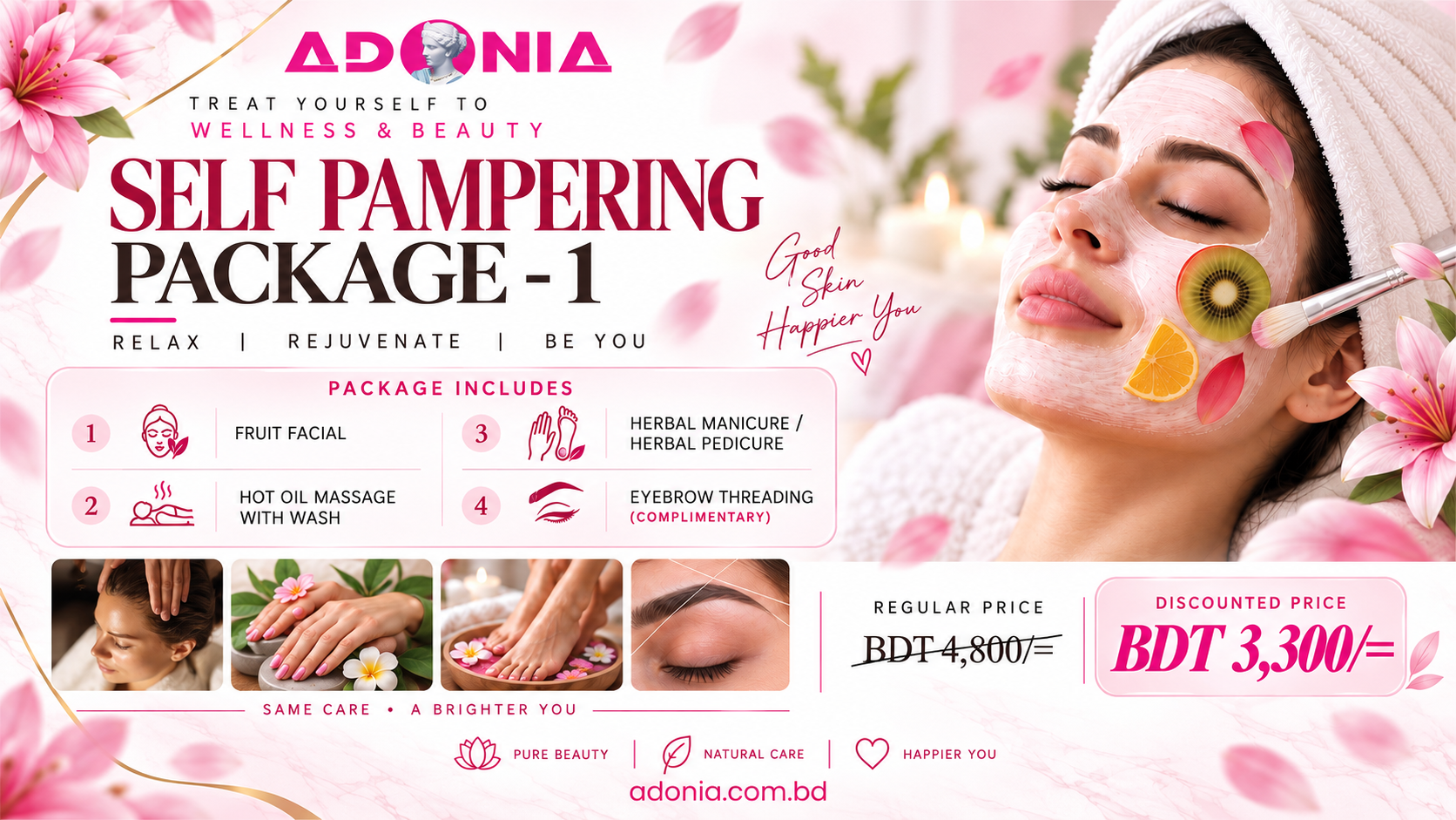 Self Pampering Package 1 – Relax, Rejuvenate & Be You