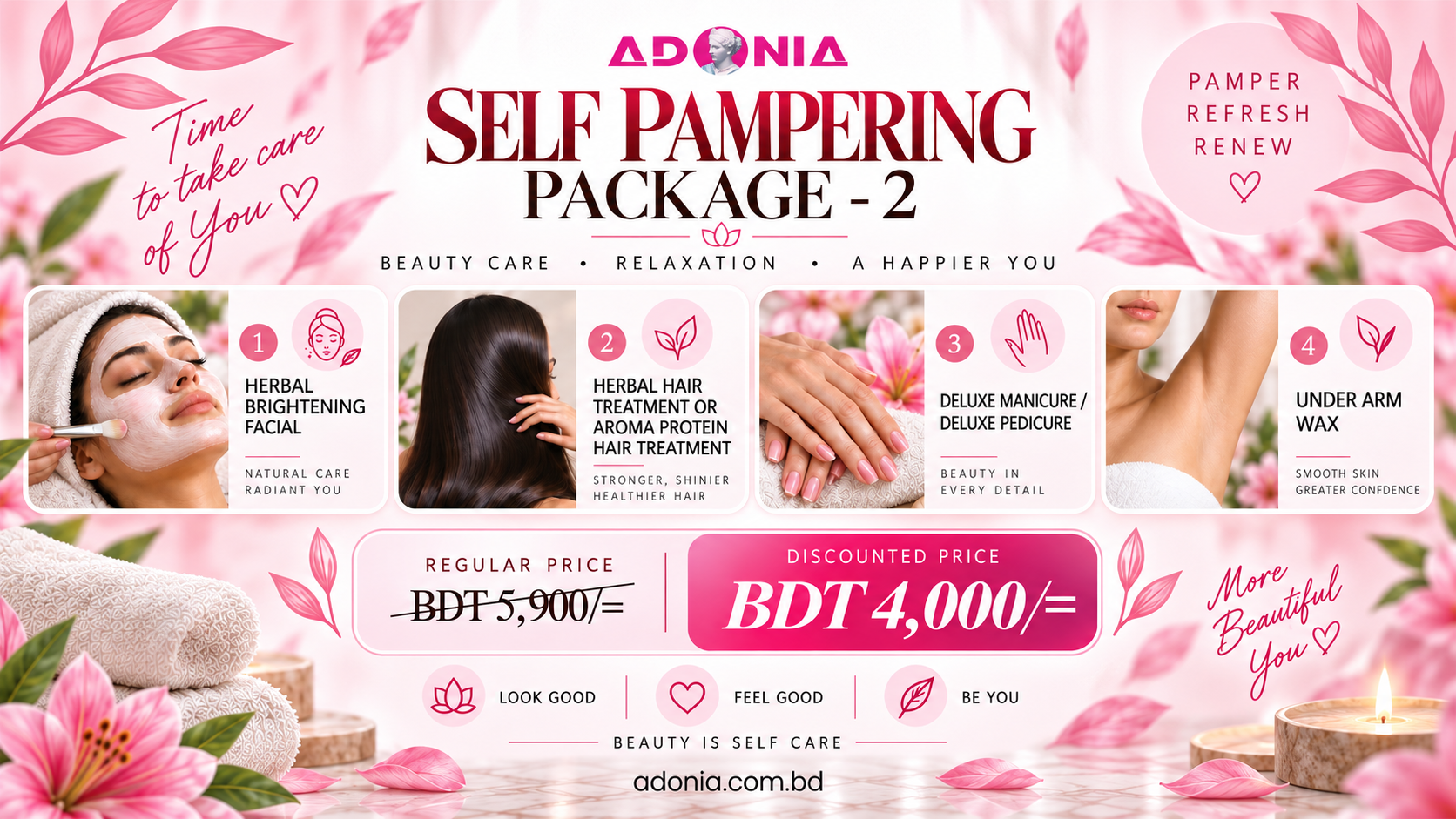 Self Pampering Package 2 – Beauty, Care & Relaxation