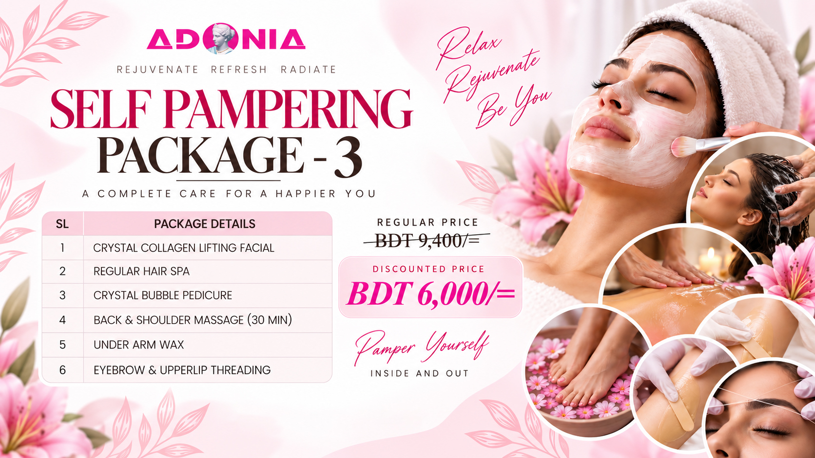 Self Pampering Package 3 – Complete Care for a Happier You